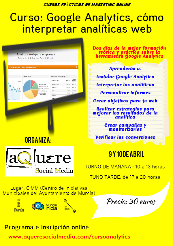 CARTEL CURSO GOOGLE ANALYTICS